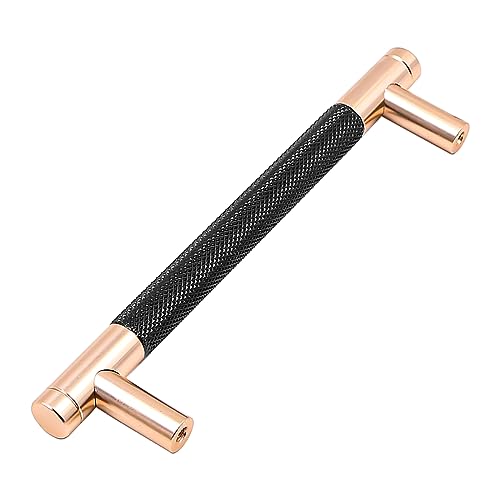 ZONADAH Set of 4 Cabinet Gold Plated & Matt Black Handles, Hole Distance 128mm, White Cabinet Pull Handles - Image 3