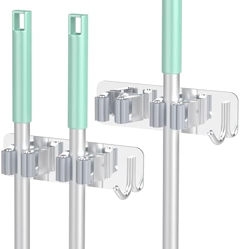 JJiaoLinin 6x Besenhalter Wandhalterung - Ordnungssystem Für Putzutensilien & Werkzeuge