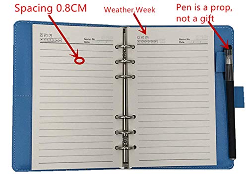 Junshop Floral Password Diary With Lock A6 Refillable Locking Journal Pu Leather Combination Lock Journal Diary (Blue) #TOP4