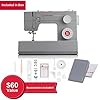SINGER Heavy Duty 4423 (Grey) High Speed Sewing Machine + Accessories | 23 Built-In Stitches Deliver 97 Stitch Applications | 50% More Power, 1100 Stitches/Min | Metal Frame, 1-Step Buttonhole