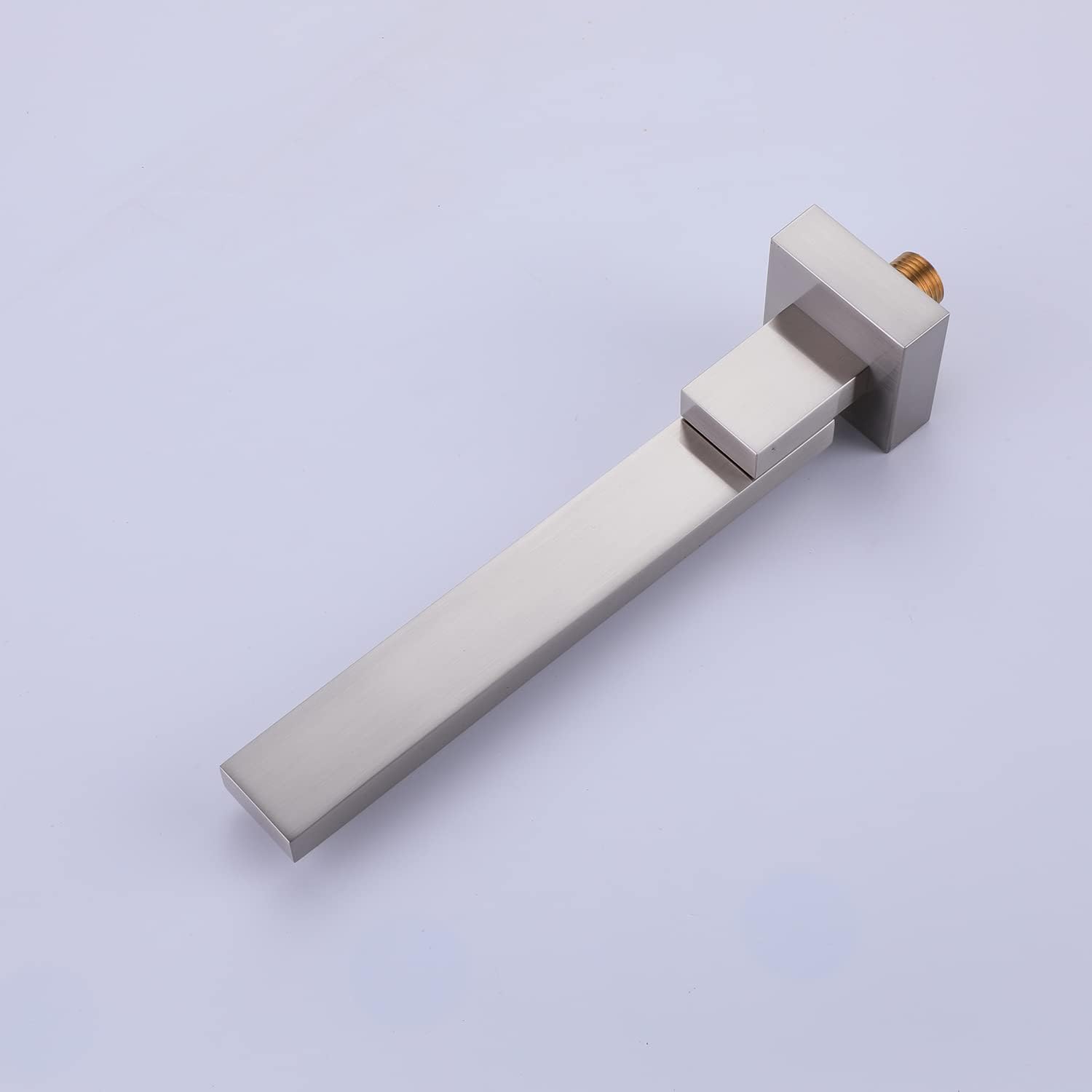 Brushed Nickel Tub Spout, 180° Rotation Bathroom Folding Spout 1/2 NPT Square Bathroom Spouts Stainless Steel Tub Wall Mounted Bathtub Shower System Mixer Water Outlet