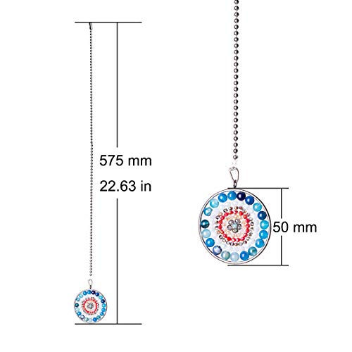 Image of LONGSHENG Mandala Beads Tree of Life Fan Pull Chain Fan Light Replacement Extender Pull Chain, Pack of 2