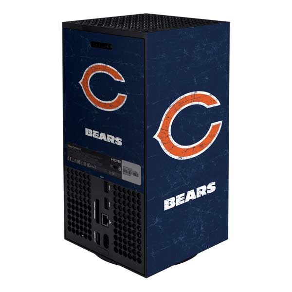 Skinit Decal Gaming Skin Compatible with Xbox Series X Bundle - Officially Licensed NFL Chicago Bears Distressed Design