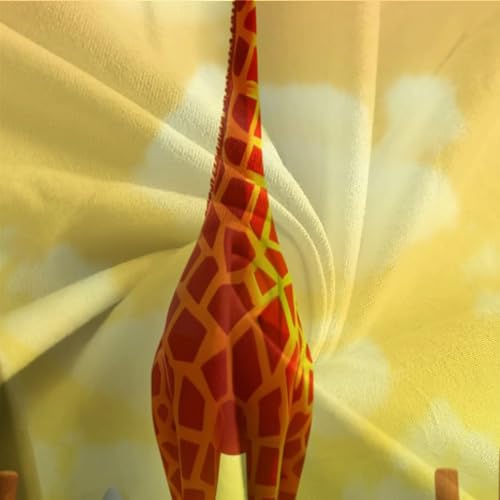 Housse de couette girafe 135x200 microfibre zippée infroissable - 7