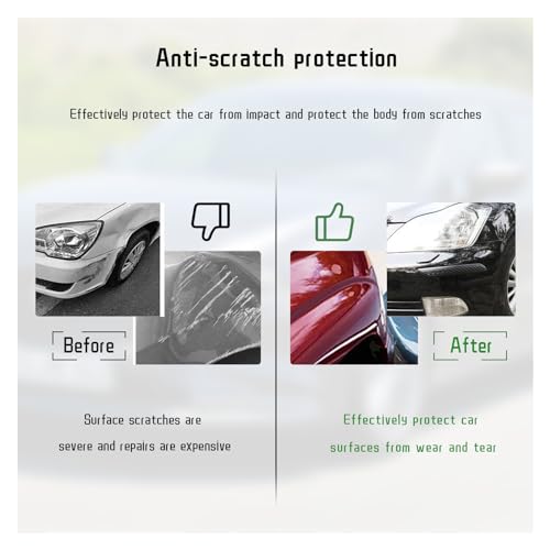 Suvnie 2 PCS Car Bumper Anti-Scratch Strips, Front and Rear Corner Bumper Guard Protector, Auto Rubber Bumper Anti Collision Decorative Trim, Universal for Most Cars, SUVs, Trucks (Short, Black)