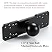 BRCOVAN 1.5'' Ball Fish Finder Mount, Aluminum Alloy Universal Marine Electronic Plate for RAM Mounts C Size 1.5 Inch Ball Double Socket Arm, Fit for Garmin, Lowrance, Humminbird, Raymarine and More