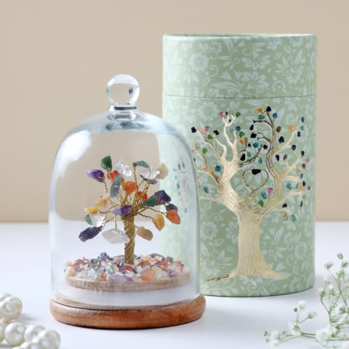 Image of Seven Chakra Crystal Tree for Home & Office Decor | Healing Gemstone Tree for Positive Energy, Prosperity & Harmony | Spiritual Gift for Love, Luck & Success | Bonsai Feng Shui