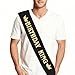 Luwigs Birthday King Sash for Men or Boy Birthday Party Decoration Supplies Gold Foil Letter and Black Satin Sash Birthday Party Favors (Black)