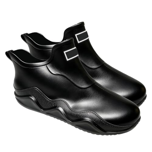 Bottes de pluie pour hommes imperméables avec couvre-chaussures de pluie en caoutchouc