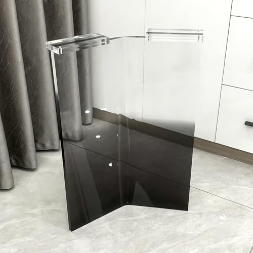 WNGJZZYC Patas de Mesa de Acrílico en Forma de V, Juego de 1, para Mesa de Centro, Escritorio, Reemplazo de Patas de Banco, Proyectos DIY del Hogar, Decoración Moderna Clara(Black,40x70cm/16x27.5in)