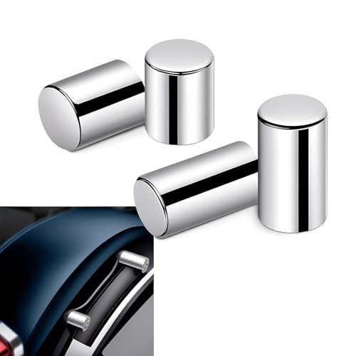 Quick Release Short Docking Hardware Point Cover Kit Fits for Harley Touring Road King Electra Street Glide Road Glide Softail Dyna Super Glide Sportster XL883 2009-2024 (Chrome#K2+2C)