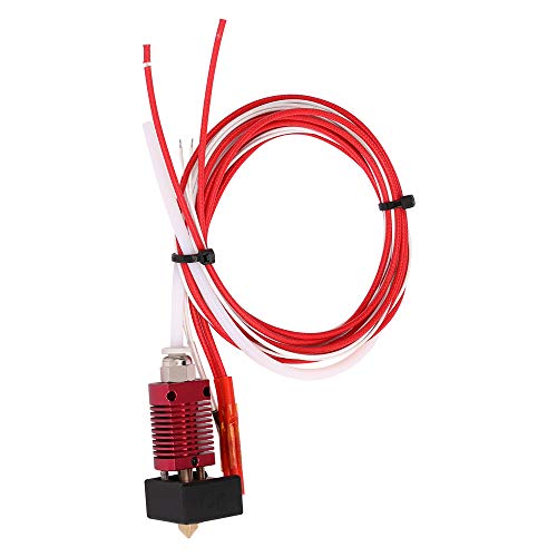 Creality Original 3D Printer Extruder Assembled MK8 Hot End Kit for CR-7,CR-8 CR-10 CR-10S S4 S5 with Aluminum Heating Block, 1.75mm, 0.4mm Nozzle