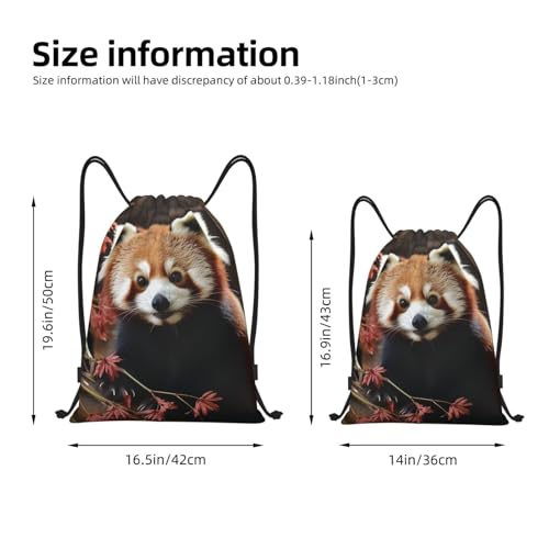 Drawstring Backpack Sports Gym Bags Draw String Bag for Women Men Red Pandas Drawstring Bags Sackpack2