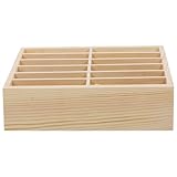 FIXOSHEE Telefon Organizer Kasten mit 12 Fächern Platzsparender Handyhalter für Werkstatt Büro und Schule Robuste Aufbewahrungslösung mit Natürlicher Holzoptik