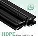 MECCANIXITY 10 Pcs Black Plastic Welding Rods 9.5mm x 250mm HDPE Flat Ribbon Plastic Welding Strip for Repairing Water Tanks Forklift Pallets Trash Cans Transfer Troughs(0.4inch x 10inch)