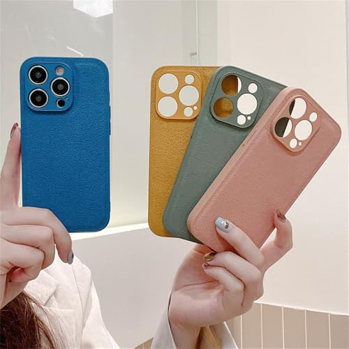 Coque iPhone 13 Pro Max protection appareil photo housse cuir grainé couleur unie - 3