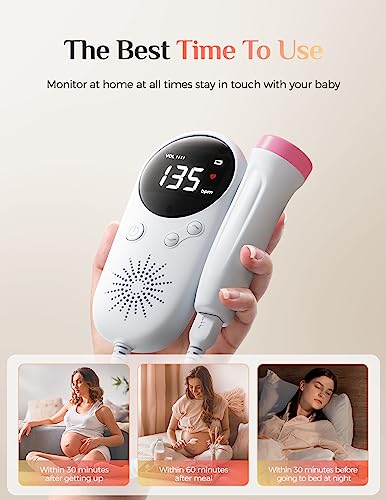 image for Fiogeo Fetal Monitor for Pregnancy,Fetal Doppler，fetal Monitor Heart