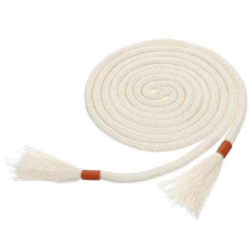 Rope Belts for Women, Simple Cotton long Waist Rope Tie Belt Medieval Plus Size Women Braided Knotted Waist Belt Boho Ropes Tie Waistband Tassels Braided Woven for Womens Dresses Pants