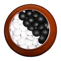 Songyun Doppelte konvexe Ceramaic Go Spiel 10mm Stärke Steine Set Spielsteine für Klassische Strategie Baduk/Weiqi/Gobang