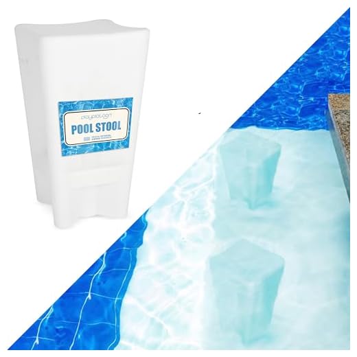 Play Platoon in Pool Chairs - 26 Inch Bar Pool Stools for Underwater - Durable PE Material is Pre-Weighted & Submersible, Great for Bar or Poolside Seats for Edge