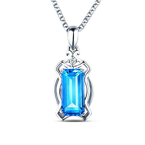 Collier en or 18 carats avec topaze bleue, le bijou idéal pour une mariée