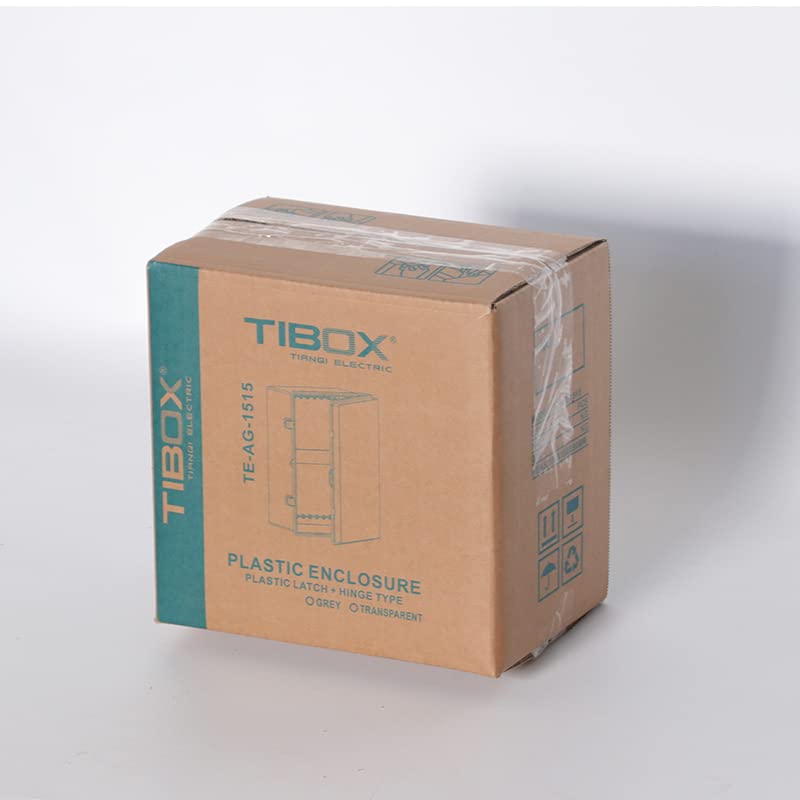 Miniatura 5 de Caja de conexiones de plástico de la caja de conexiones electrónica de la serie TE, Gery, 5.9"x 5.9"x 3.5"(150x150x90mm)