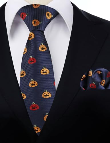 Image of Alizeal Mens 3.15'' Gradient Novelty Pattern Tie Set with Pocket Square Casual Color Tie Set