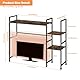 YBING Computer-Bücherregal, Mehrzweck-Bücherregal, 3-stöckig, Computer-Desktop-Stall mit Display-Organizer, Gestell, braun, Schreibtischstall, Regal, nur für Büro, Zuhause, Wohnheim, Wohnzimmer