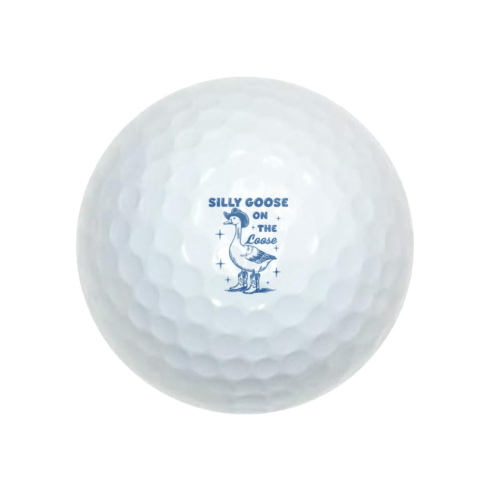 GRAPHICS & MORE Silly Goose on The Loose Wilson Golf Balls 12 Pack, Regulation Size Full Color Premium Golf Balls