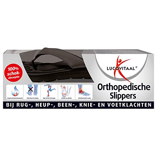 Preisvergleich Produktbild Lucovitaal Orthopedische slippers 41 / 42 zwart - 1paar
