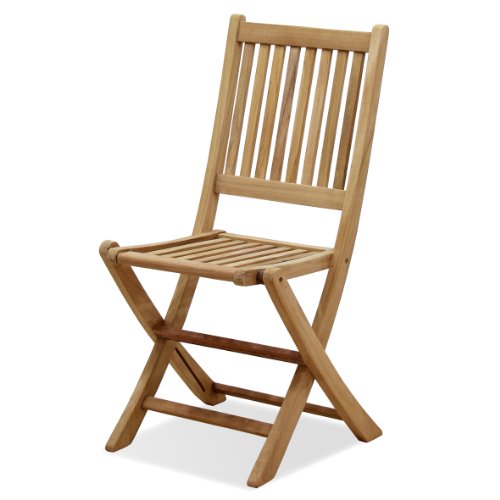 Amazonia London 2-Piece Folding Chair | Certified Teak | Ideal for Outdoors