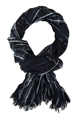 Écharpe Pour Homme Ella Jonte – 100% Viscose, 180x90 Cm – Noir, Beige Ou Rouge, Douce Et Légère