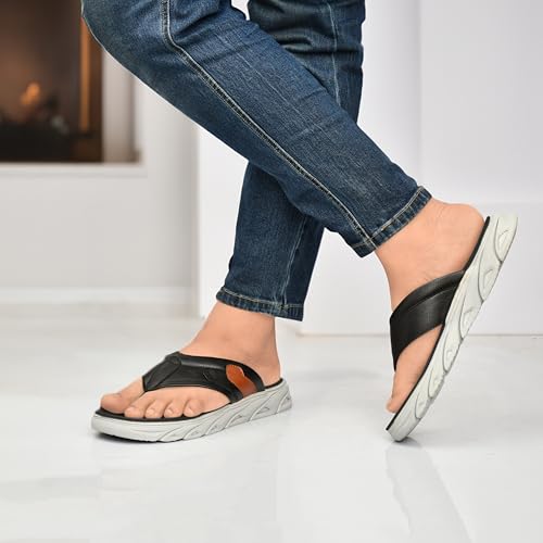 Image of HEALTH FIT Super Soft Ortho Care Bounce Back Anti-Skid Water Resistant Slippers /Doctor Chappal & Footwear-Men-HF-112