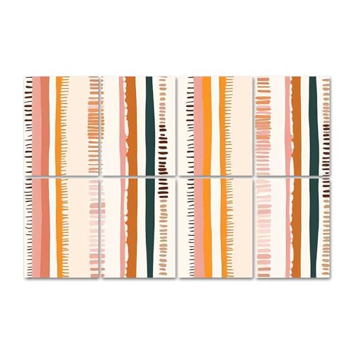 8 Pack Paneles Acústicos Decorativos Autoadhesivos con Líneas Orgánicas Texturizadas para Oficina, Hogar y Estudio 48"x32" miniatura 1