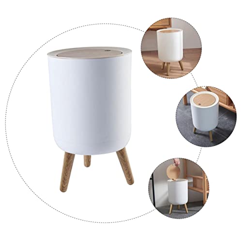 Caneca de basura rectangular de alta capacidad con tapa blanca miniatura 7