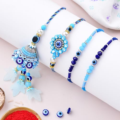 Image of To The Nines Bhaiya Bhabhi Rakhi Set with 2 Rakhi for Kids and Greeting Card