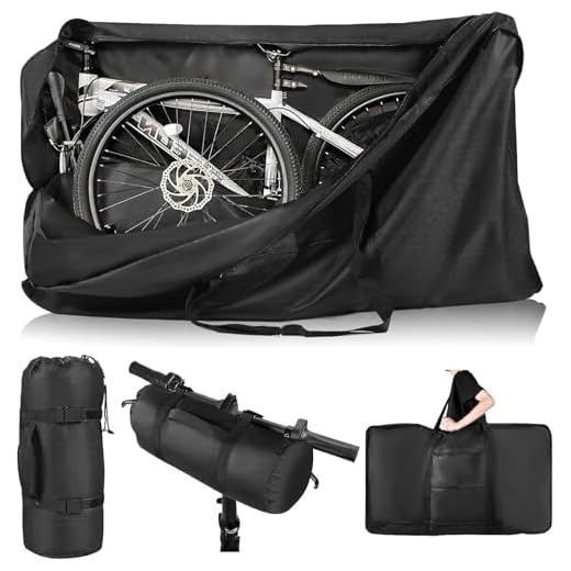 Bike Travel Bag, Upgraded Heavy Duty Waterproof 900D Mountain Bike Travel Bag, 55.11×10.23×31.49 inch Large Transport Bicycle Storage Bags for Airplane, 26-29 inch Bicycle Bags with Strong Webbing