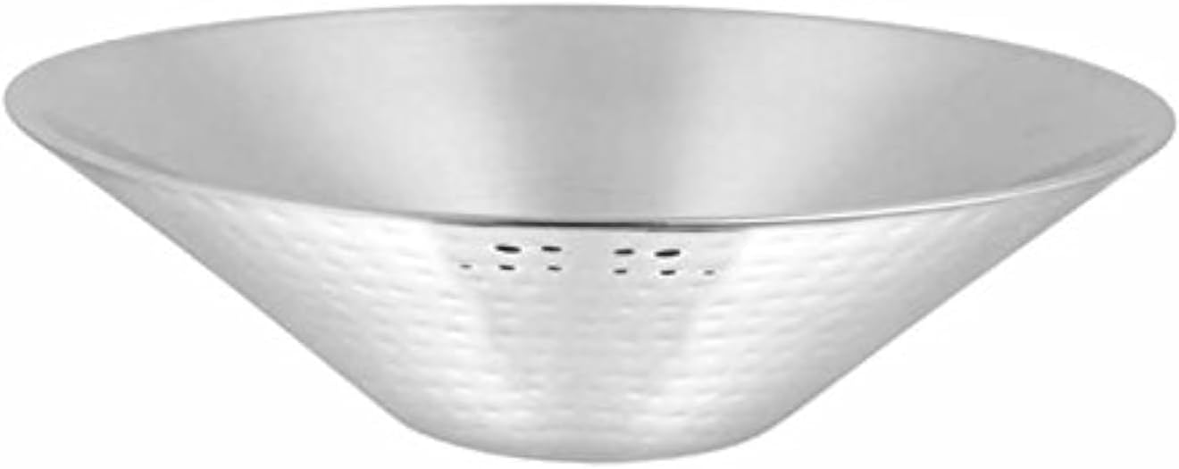 Shri & Sam Stainless Steel Conic Hammered Double Wall Salad Bowl, 21cm, Silver