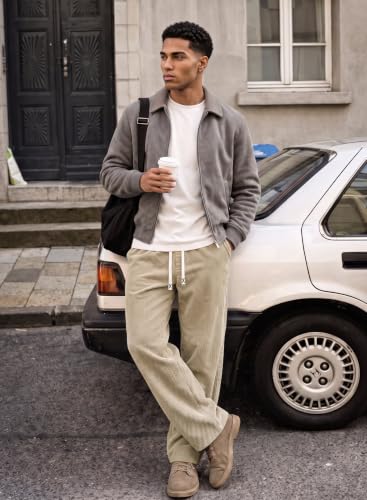 Image of JMIERR Mens Corduroy Pants Wide Leg Baggy Sweatpants