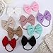 YanJie Handmade Elastic Hairband, Nylon Hair Bows for Girls Infant Toddlers Kids, 9 PCS One Size Fits All Hair Accessories for Newborn Baby