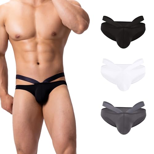 Men's Ice Silk Bikini Solid Briefs Classic Low Rise Underwear
