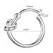 AoedeJ Small Sterling Silver Knot Hoop Earrings Round Huggie Earrings Hypoallergenic Hoop Knot Earrings For Women Men (Silver)