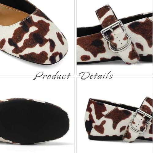 Image of DOEYG Mesh Ballet Flats for Women Buckle Strap Comfy Casual Office Fishnet Ballerina Flat Shoes