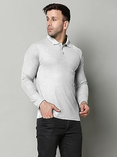 Image of INKKR Full Sleeve Men's Solid Polo Neck T-Shirt Combo