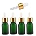 Produktbild 12er 10 ml 0,33 oz Leer Grün Matt Pipettenflaschen mit Gold Kreis inkl. Pipetten/Pipettenflasche/glasflasche mit Pipette/Glaspipette//Tropfpipette/Tropfpipetten