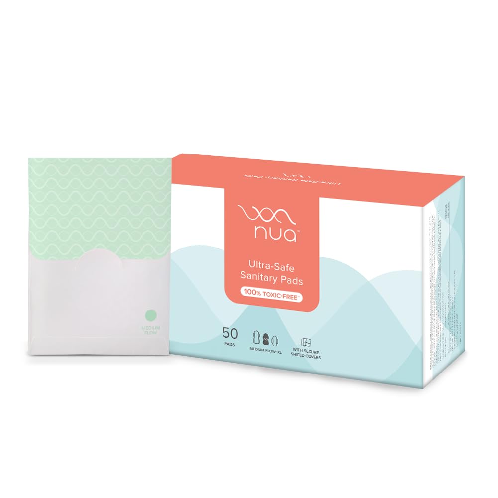 Buy Nua UltraSafe Sanitary Pads For Women 50 Ultra Thin Pads MediumXL Safe on Skin