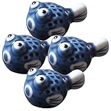 MALUGOGO 4 soportes de cerámica para palillos de estilo japonés, diseño de peces, soporte portátil para el hogar, restaurante, decoración de mesa, compacto y fácil de limpiar, color aleatorio