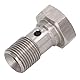 M12-Hohlschraube, Hohlschrauben-Armaturen, M12 X 1,0, Metrisches Gewinde, Einloch-Bremsschlauch-Endadapter mit Unterlegscheiben für Bremskupplungsleitungen, Turbo-Ölzufuhr