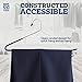 Zober Non-Slip Pants Hangers - 30 Pack Open Ended for Jeans and Clothes - Space Saving, Strong, Durable Metal Hangers for Closet (Black)