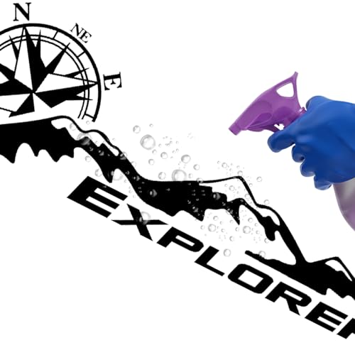 Car Decals Mountain Compass, Cool Auto Stickers Waterproof Vinyl Hood Decal Car Window Stickers Auto Graphics Body Side Door Trunk Decoration for Racing Car SUV Truck Off-Road Vehicle Jeep RV, Left